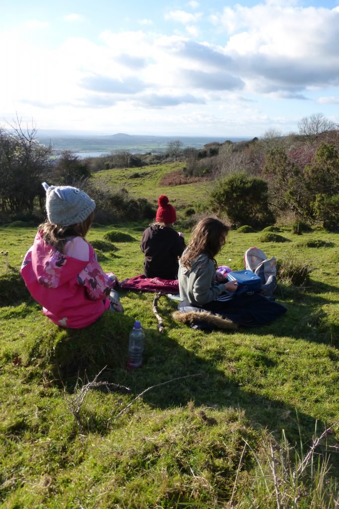 picnic on clifftop walk in cheddar gorge