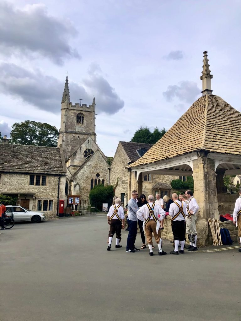 Morris Men at The Market Cross in Castle Combe