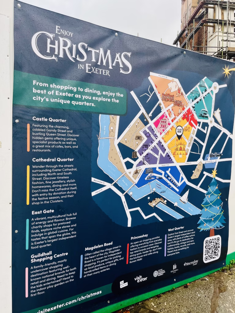 Exeter Christmas market Map