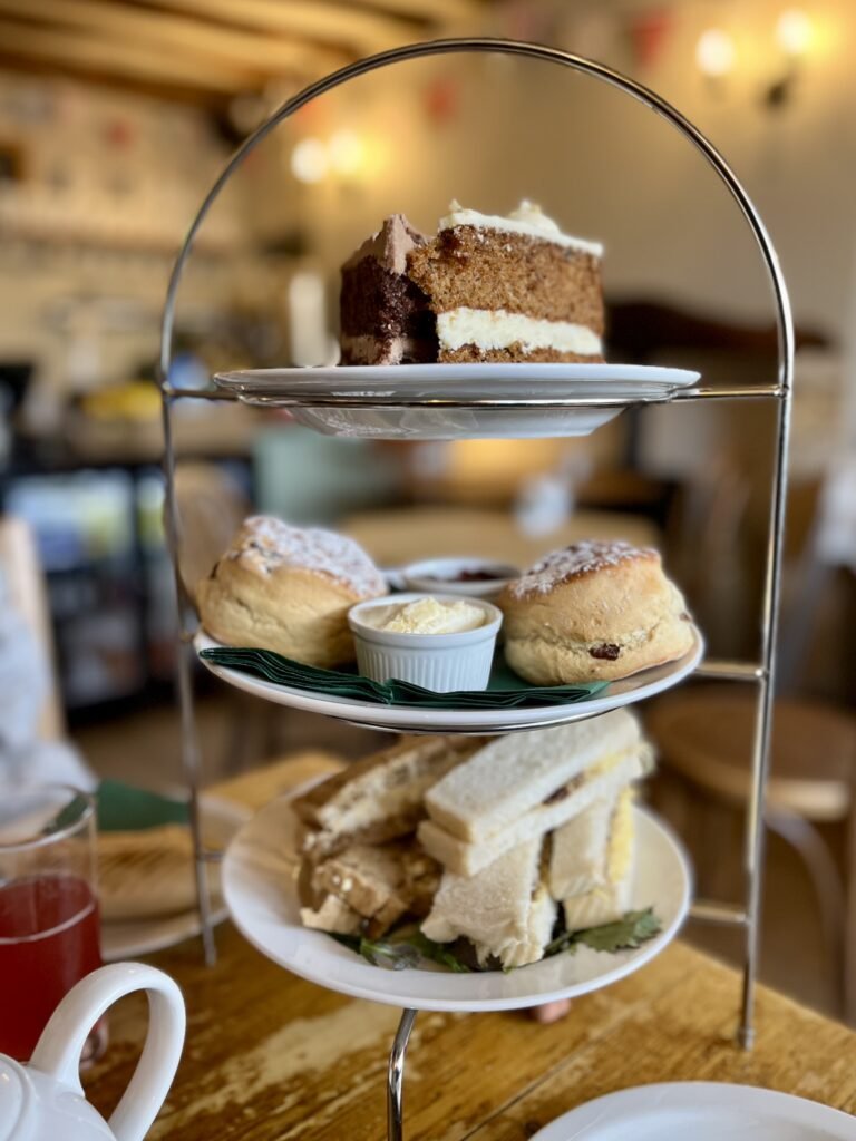 Afternoon tea at a tearoom in Stow on the Wold