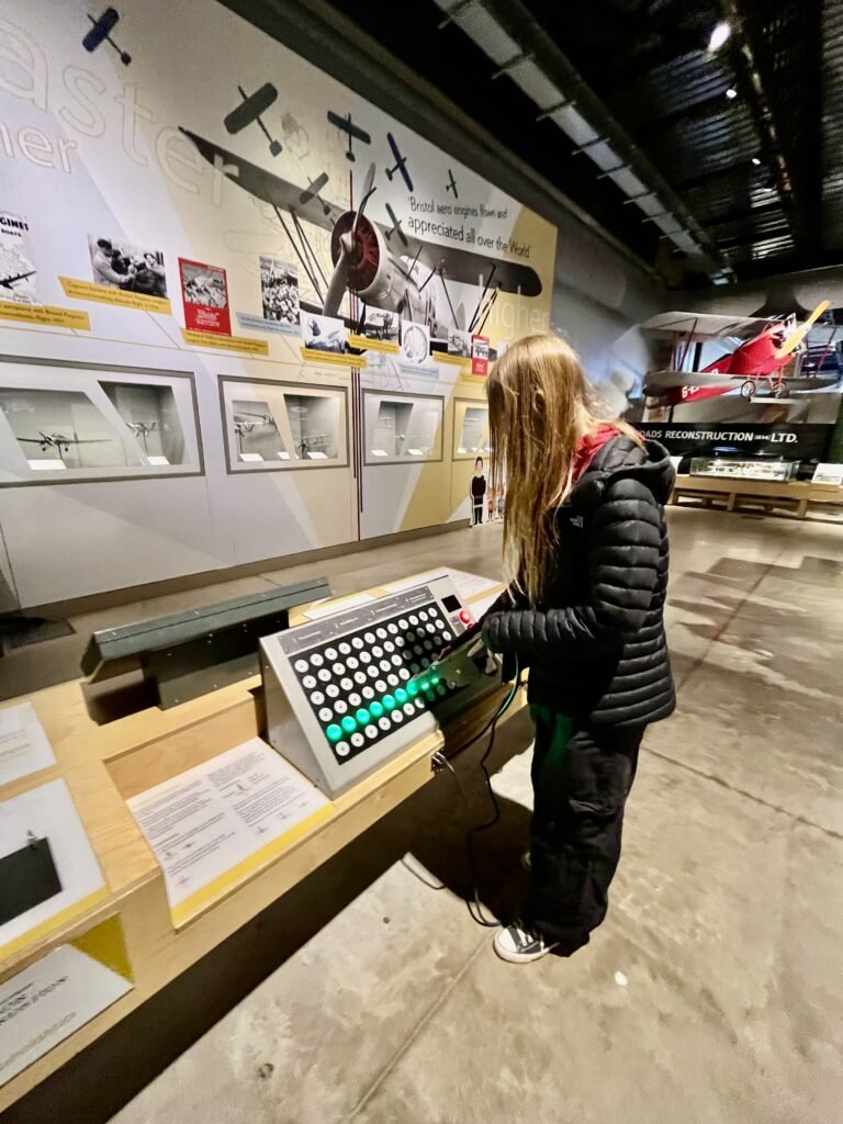Interactive exhibits at Aerospace Bristol Museum