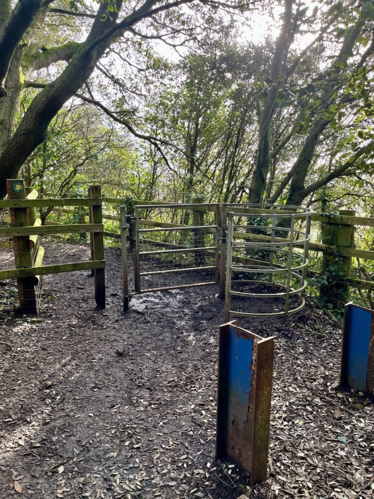 Gate to motorway bridge