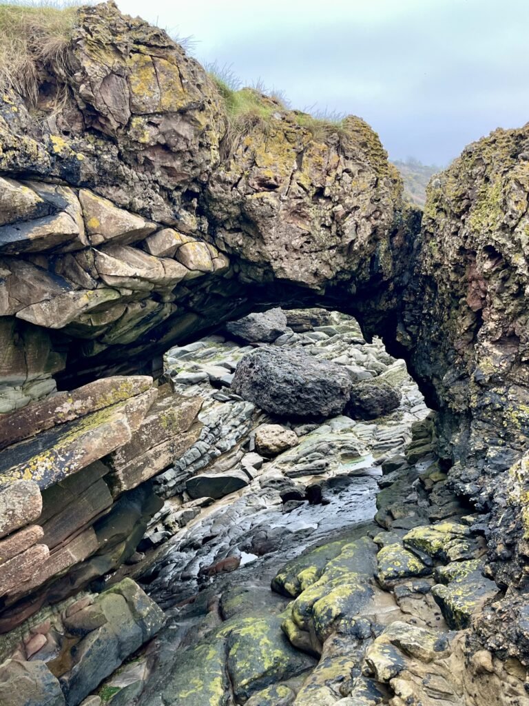Rock Arch along the North Somerset Tidal Trail, part of the England Coast Path.