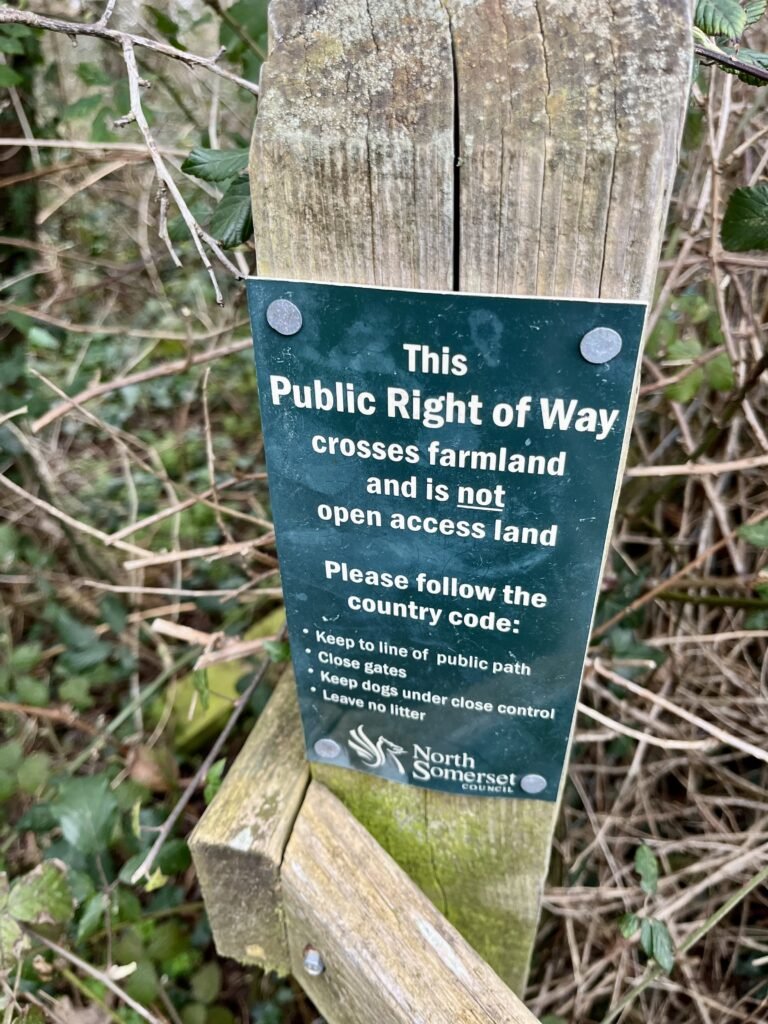 Public Right Of Way through a farmers field