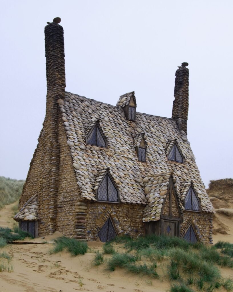 Shell Cottage built for filming before being taken down. Location Freshwater Beach West, Pembrokeshire