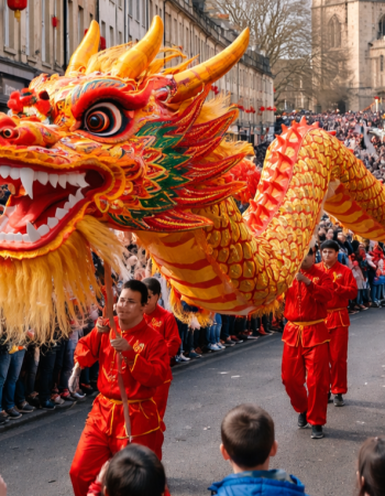 Dragon Dance at Chinese New Year in Bristol celebrations