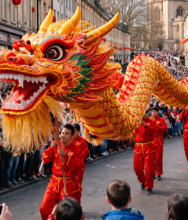 Dragon Dance at Chinese New Year in Bristol celebrations