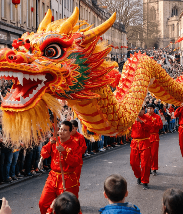 Dragon Dance at Chinese New Year in Bristol celebrations